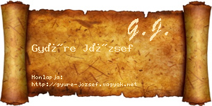 Gyüre József névjegykártya