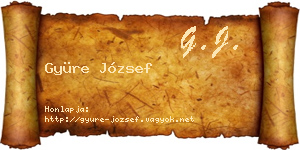 Gyüre József névjegykártya