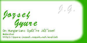 jozsef gyure business card